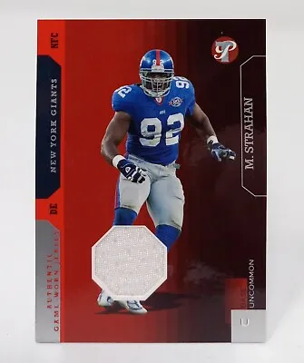 2005 Topps Pristine #137 Michael Strahan  Game Used Jersey #d 780/900 HOF Giants • $4.95