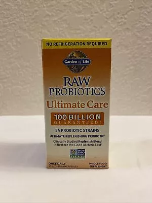 $26.99 • Buy Garden Of Life RAW Probiotics Ultimate Care 100 Billion Shelf Stable 30 Capsules