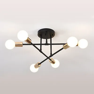 Modern LED Ceiling Light Bedroom Lamp Vintage Pendant Sputnik Chandelier Fixture • £19.99