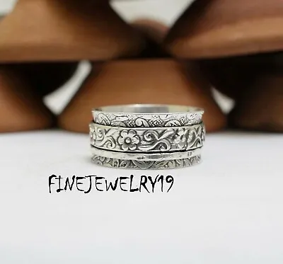 925 Sterling Silver Ring Spinner Ring Meditation Ring Handmade Ring Jewelry XD10 • $9.78