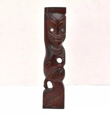 New Zealand Maori Warrior Mask Koruru Tattooed Vintage Figure Statue Sculpture • $98