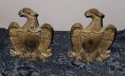 Vintage Brass Eagle Bookends Unmarked..Free Shipping  • $40