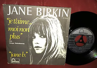 JANE BIRKIN GAINSBOURG Je T'aime Moi Non Plus 1969 7 INCH SPANISH PIC SLEEVE • £10.99