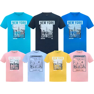 £5.25 • Buy Men's Cotton Printed New York T-Shirt Vintage Retro Summer Holiday Tee Top
