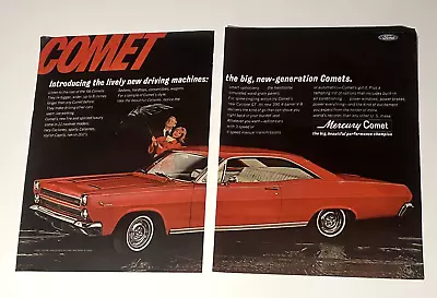 Mercury Comet Red Hardtop Car 2 Page 1965 Vintage Print Ad Life Magazine • $6.49