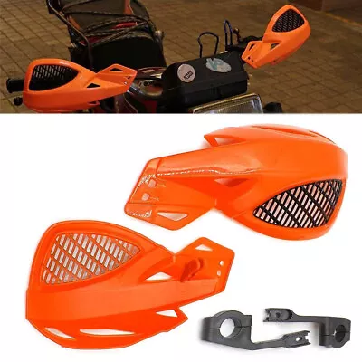 1Pair 7/8  Motorcycle Handlebar Orange Hand Guards Universal Dirt Bike Off-road • $8.95