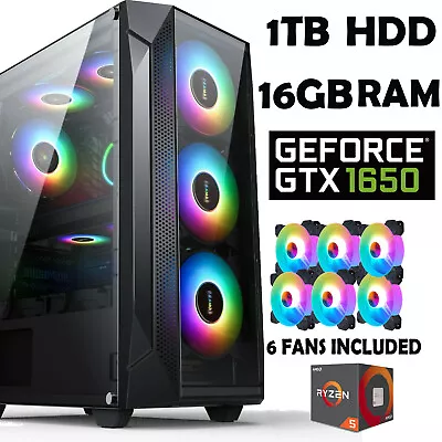 Gaming PC AMD Ryzen 5 1600 GTX 1650 1TB HDD 16GB RAM Gaming Computers Desktop PC • $1299.99