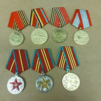 Original Ww2 Medal Badge Ussr Soviet  Lot 7 Pcs  Army Veteran # 366/1 • $39.90