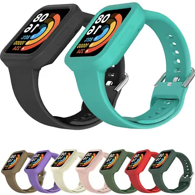 $9.66 • Buy Silicone Sport Wristband Band For Redmi Watch 2/Xiaomi Mi Watch Lite Strap+Case