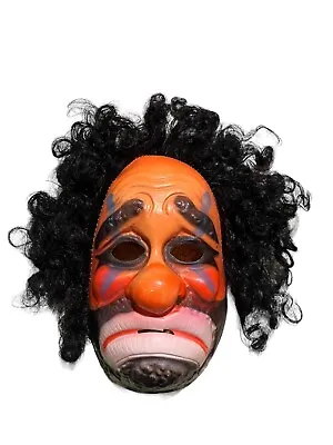 Ben Cooper Style Hobo Clown Mask Vintage Plastic Hairy Scary Wig • $19.99