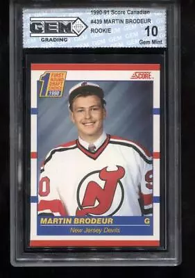 Martin Brodeur RC 1990-91 Score Canadian #439 Rookie GEM MINT 10 • $34.99