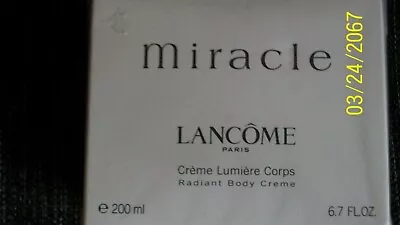 LANCOME MIRACLE Radiant Body Cream  200ml  NEW In Sealed Box • £9.99