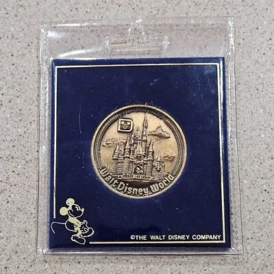 Vintage Walt Disney World Magic Kingdom Metal Token Medallion Original Packaging • $24.99