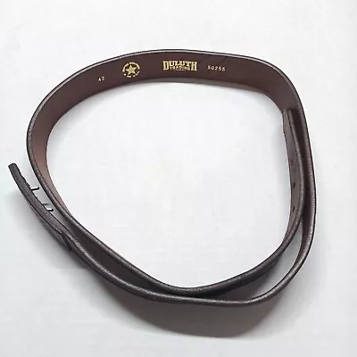 Duluth Trading Co. Mens Double Prong Leather Belt Dark Brown Size 42 Style 50255 • $19.95