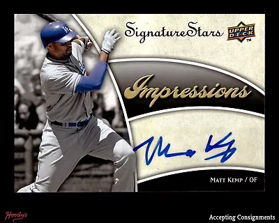 2009 Upper Deck Signature Stars Impressions Signature #MK Matt Kemp AUTO DODGERS • $0.99