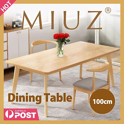 $139 • Buy MIUZ 100cm Dining Table 4-6 Seater Wooden Kitchen Modern Dining Tables 
