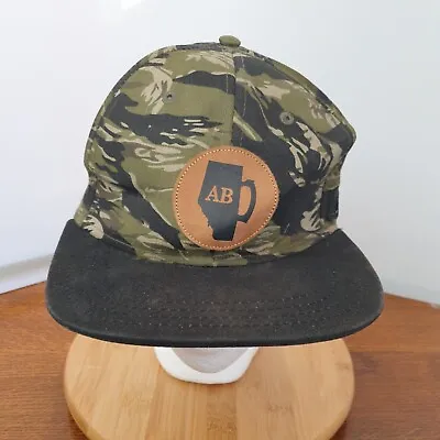 AB Camo Green Baseball Cap Snapback Hat Last Best Camouflage • £7.99