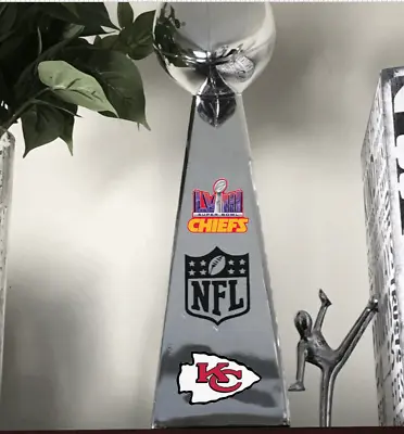 Kansas City Chiefs Logo NFL Super Bowl 58 Champs Replicas Lombardi Trophy Retro • $180