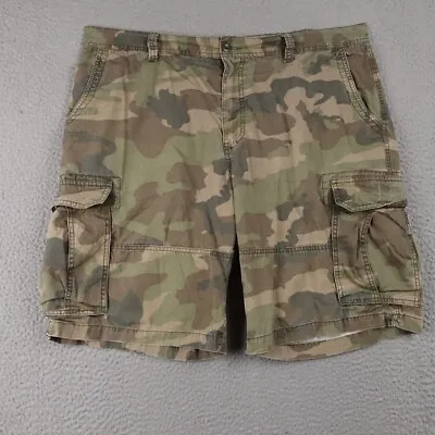 Old Navy Shorts Mens Sz 40 Green Camo Camouflage Cargo Pocket Outdoor Casual • $17.35