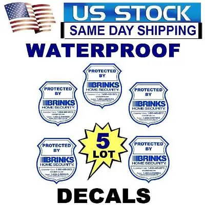 Brinks Home Adt Security Monitoring System Alarm Decals Warning Window Stickers • $6.95