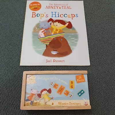 The Adventures Of Abney & Teal Wooden Dominoes And Bop's Hiccups Book • £15