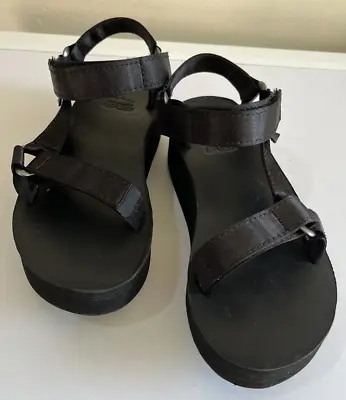 Teva Black Flatform Universal Water-Ready Sandals Black Women's Sz 5 1111751-BLK • $48
