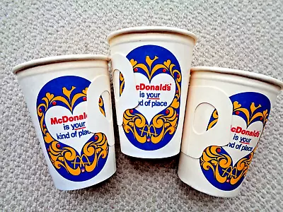 McDonald's 1960's Slash  M  Coffee Paper Cups • $11.95