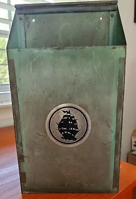 Vintage Faux-Aged Nautical-Themed Wall-Mount Mailbox Or Planter Beach Decor • $7.99