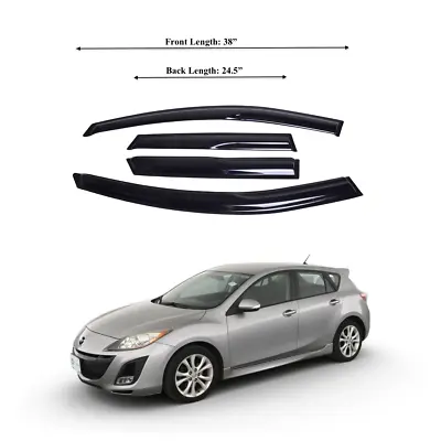 Fits Mazda 3 2010-13 Hatchback Sedan Side Window Visor Sun Rain Deflector Guard • $28.99