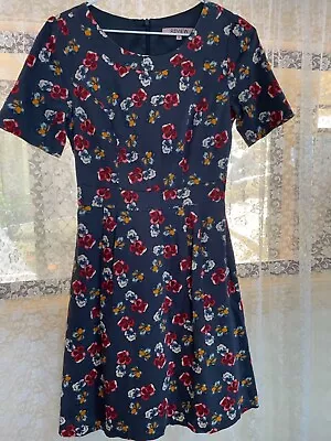 Review Dress Excellent Condition Fully Lined Beautiful Cotton Fabric • $29