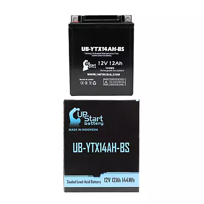 UB-YTX14AH-BS Battery Replacement For 1999 Yamaha YFM25 Bear Tracker 250 CC ATV • $37.99