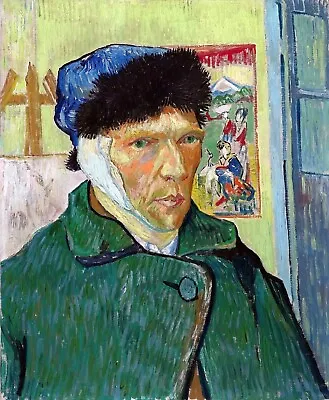 Vincent Van Gogh Self Portrait With Bandaged Ear Painting By Vincent Van Gogh Re • $61.99