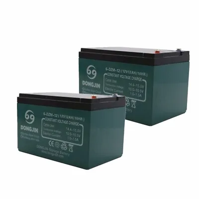 12V 12Ah SLA 6-DZM-12 Battery For Razor MX350 & MX400 Dirt Bike Go Cart - 2 Pack • $108.58