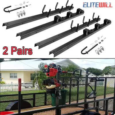 ELITEWILL 2 Pairs 3-Place Weeder Trimmer Rack Holder For Open Landscape Trailer • $82.99