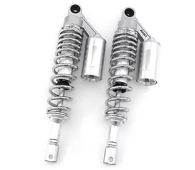 Silver & Chrome Remote Reservoir Shocks - Eye To Clevis - 350-360mm For Honda • $69.95