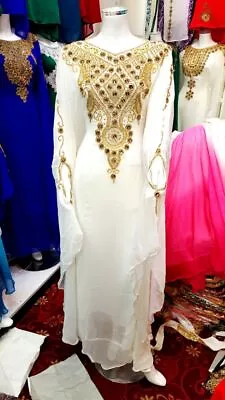 Dubai Kaftan Long Gown Moroccan Style Abaya Farasha Women Dress Maxi K199 • $62