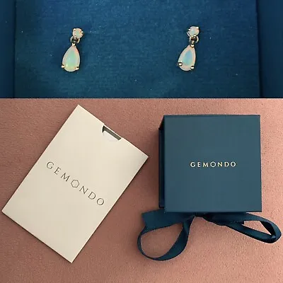 Pear Opal Earrings 9ct Yellow Gold  • £90