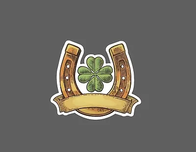 Horseshoe Sticker Clover 4 Leaf Waterproof - Buy Any 4 For $1.75 EACH Storewide! • $2.95