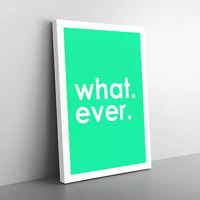 Whatever Mint Typography Canvas Wall Art Print Framed Picture Decor Living Room • £24.95