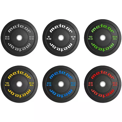 METEOR Rubber Bumper Plate50mm Olympic PlateWeightlifting Plate Weight Plate • $103.24