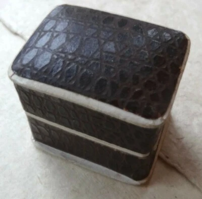 £25 • Buy Antique Art Deco Mock Croc Jewellery Box For Engagement Dress Ring -24