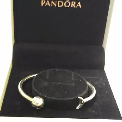 Pandora Moon Stars Cz Bangle Sterling Silver • $45