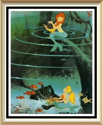 Rare 30+yr Old Vintage 1993 DISNEY Art Print - THE LITTLE MERMAID Princess ARIEL • $4.35