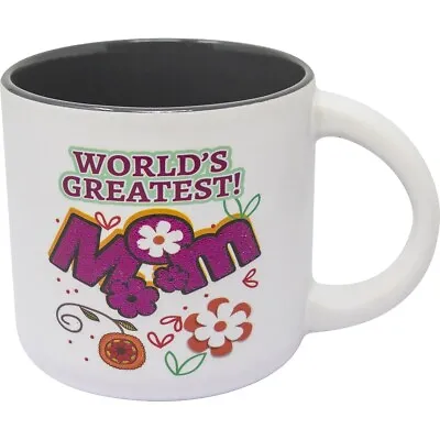 New 9cm Worlds Greatest Mum Coffee Tea Mug Cup Xmas Gift Birthday Design Mother • £2.99