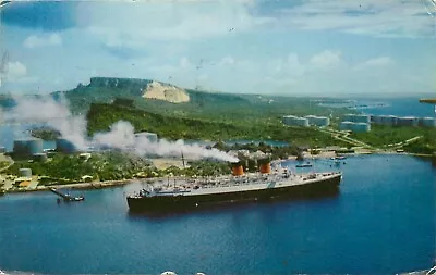 Curacao SS Mauretania Caracus Bay Jamaica Pm 1957 Postcard • $5.99