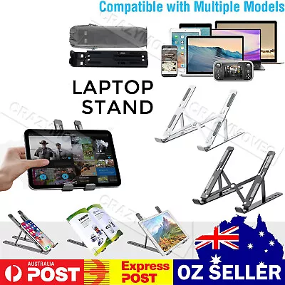 Portable Adjustable Aluminum Stand For Laptop Ipad Smartphone Tripod VIC • $12.43