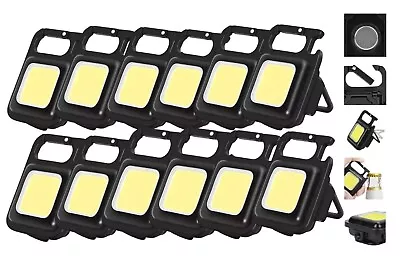 12 Pack KeyChain Magnetic Mini Flashlight  4 Modes Rechargeable Waterproof • $32.99