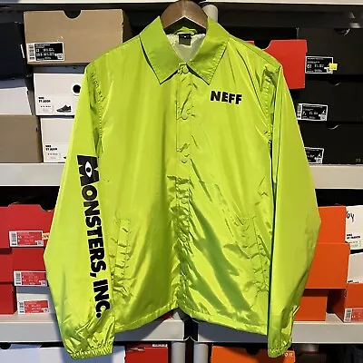 NEFF Disney Monsters Inc. Mike Wazowski Green Windbreaker Jacket NWT Mens Size S • $45