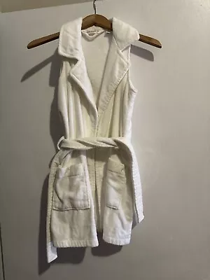 Victoria’s Secret Terry Cloth Cotton Short Bath Robe XS/S White Beach • $10