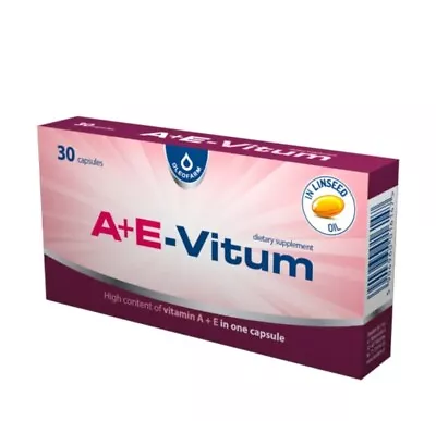 £4.99 • Buy A+E-VITUM 30 Capsules Vitamin A + E Skin Vision UK STOCK OLEOFARM